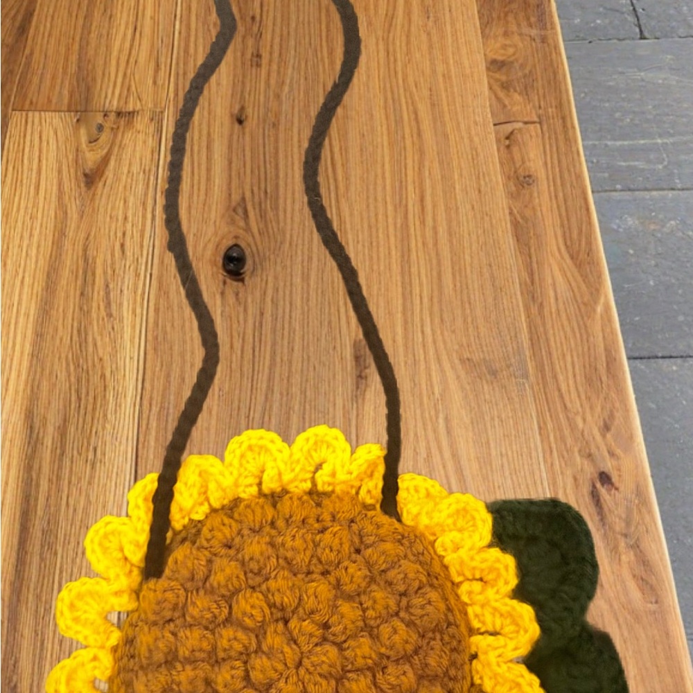 Handmade Sunflower Crochet Bag
